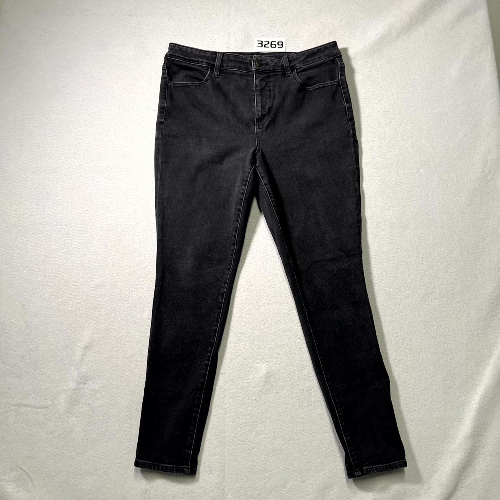 American Eagle Outfitters Jeans‎ Womens 14 Black Denim Dark Wash Straight Leg